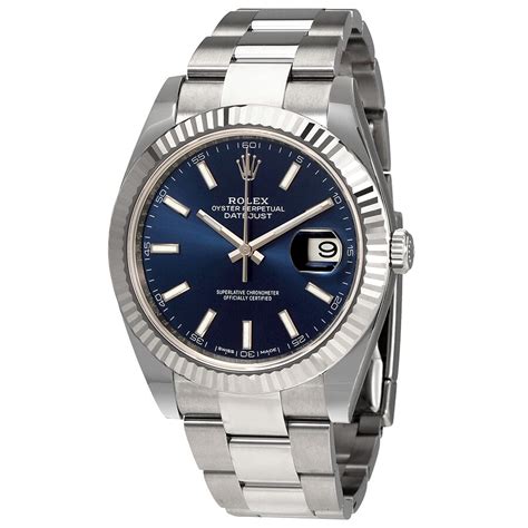 rolex perpetual datejust blue dial